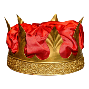 Fantastic Antique Brass Silk Lined Theater Crown Costume Prop King Royalty Home Decor