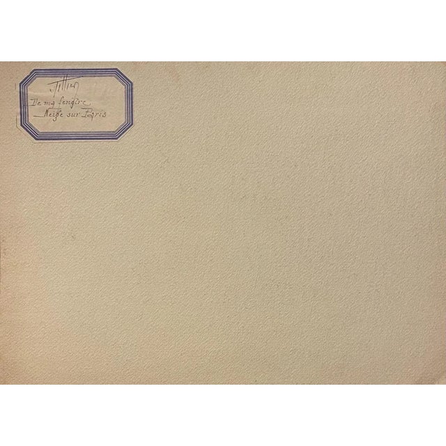 Paris is an original artwork realized by the french artist Jacques Tillier. Original watercolor drawing on ivory...