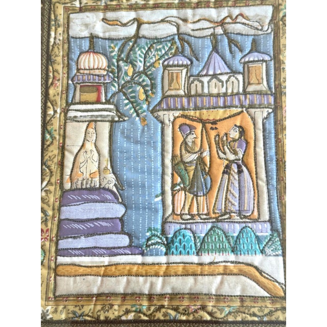 Framed Pair Persian Mughal Quilted Textiles For Sale - Image 11 of 12