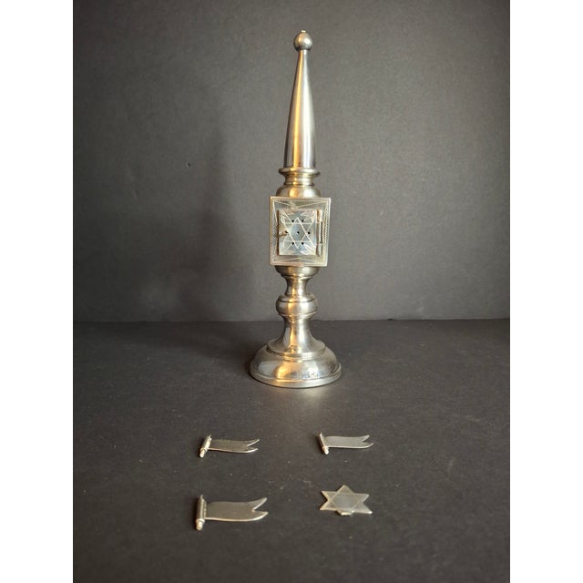 Antique German 800 Silver Besamim Spice Tower Tower Havdalah Judaica 8" 89g For Sale - Image 13 of 18