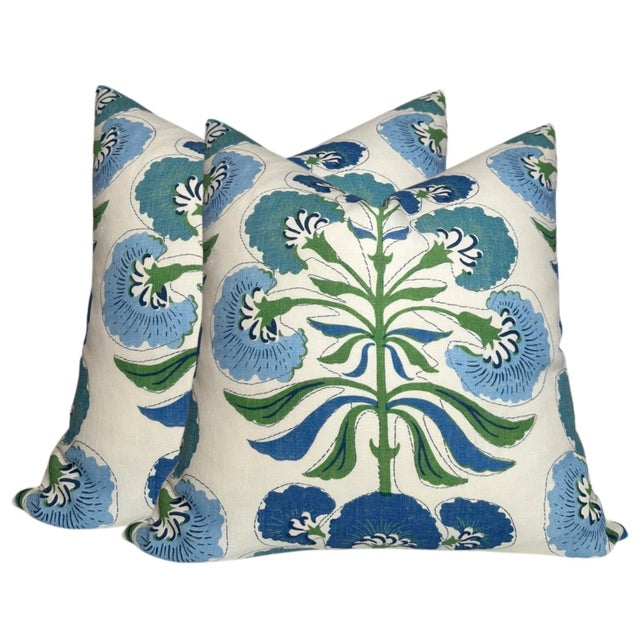⭐️ Ships Within 2 Days On the Front: Floral Printed Fabric On the Back: Ivory Linen Fabric Designer Fabric Content: 100%...