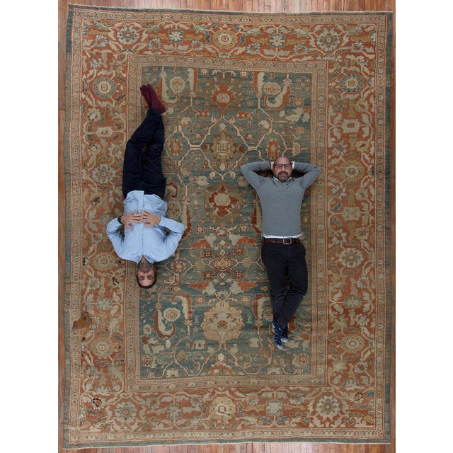 Antique Sultanabad Mahal Persian Carpet - 10'5" x 13'10" For Sale In New York - Image 6 of 6