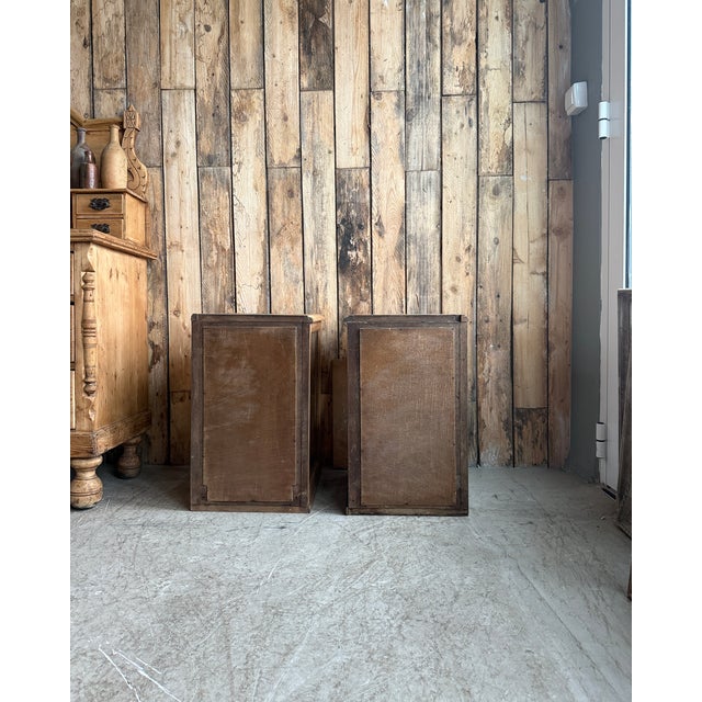 Small Art Deco Oak Display Cabinets, 1920s, Set of 2 For Sale - Image 6 of 18