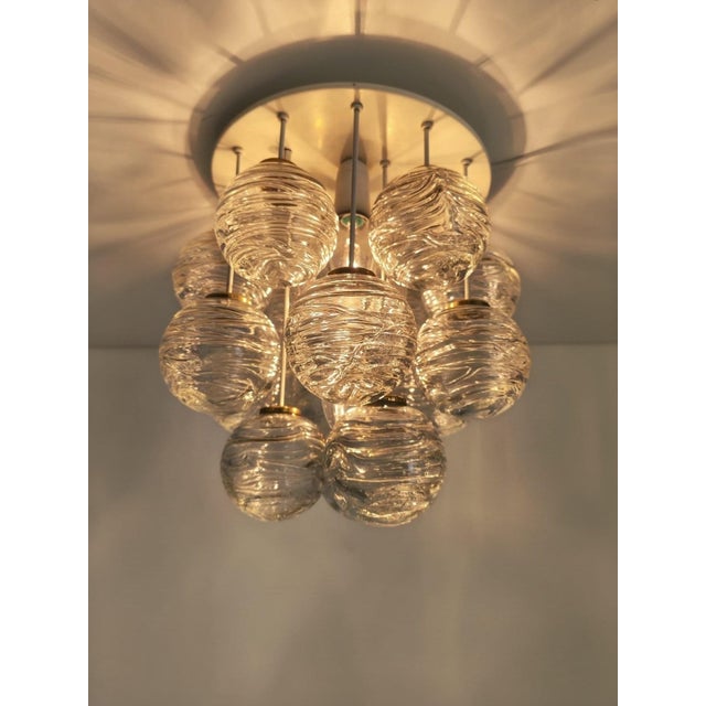 Mid-Century Snowball Sputnik Glass Flush Mount from Doria Leuchten, Germany, 1970s For Sale - Image 14 of 18