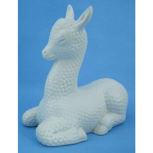 Art Deco Ceramic Baby Deer Sculpture by Giovanni Gariboldi for Richard Ginori Factory, Italy, 1900s For Sale - Image 4 of 18