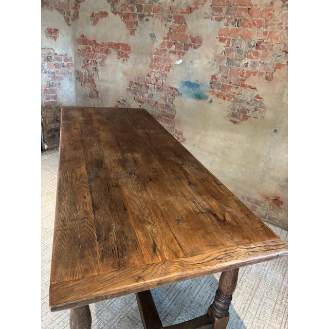 Brown Refectory Kitchen Dining Table in Oak, 1940s For Sale - Image 8 of 14