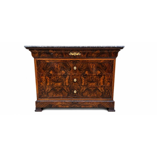Louis Philippe Chest of Drawers in Burr Walnut, 1840s For Sale - Image 16 of 16