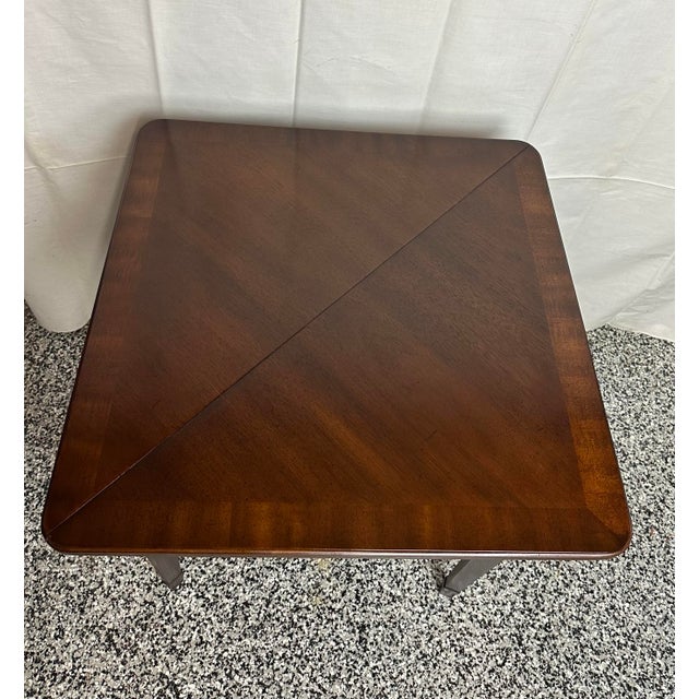 Brown Rare Drexel Mahogany Drop Leaf SideTable For Sale - Image 8 of 12