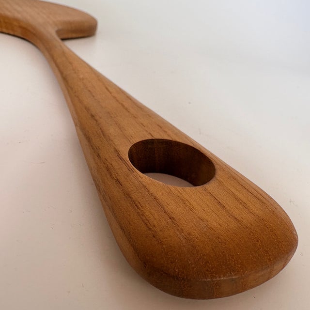 Hand Mirror in Oak, 1950s For Sale - Image 6 of 9
