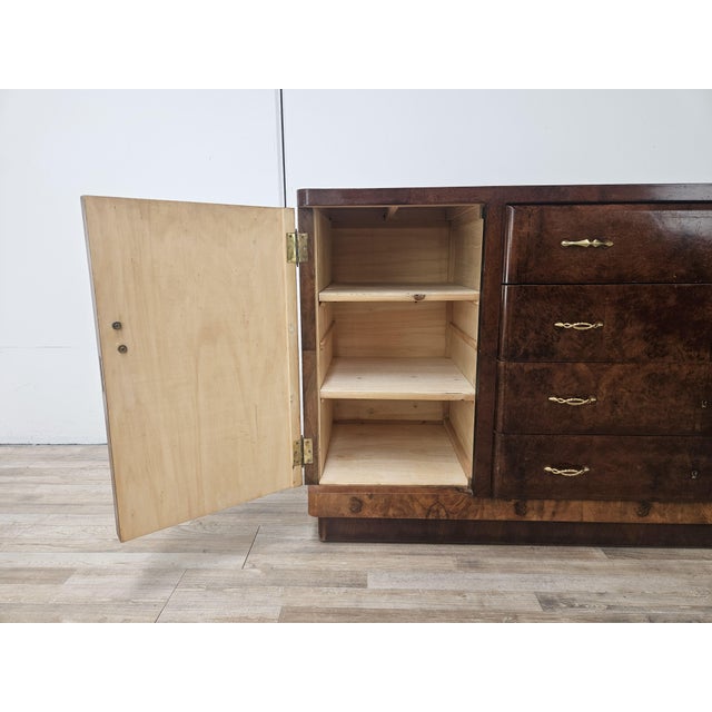 Art Deco Sideboard in Walnut and Blond Walnut, 1940 For Sale - Image 11 of 18