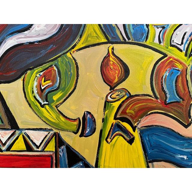 "Pit Pony" Contemporary Abstract Painting by David Harper, Framed For Sale - Image 4 of 6