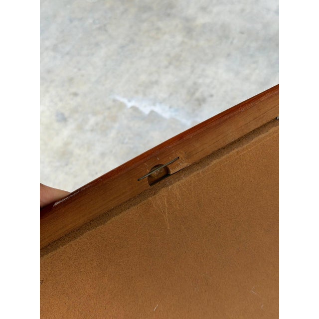 Vintage Danish Modern Teak Wall Mirror Mid Century Scandinavian Rectangular Mirror For Sale - Image 9 of 10
