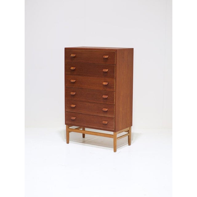 Beautiful large chest of drawers, model f17, designed by poul m. Volther for fdb møbler in denmark, 1950s. This cabinet...