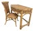 1970s Wicker and Bamboo Writing Desk/Vanity For Sale