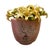 A charming vintage ceramic wall planter finished in a soft blush pink glaze and decorated with an elegant Oriental-...