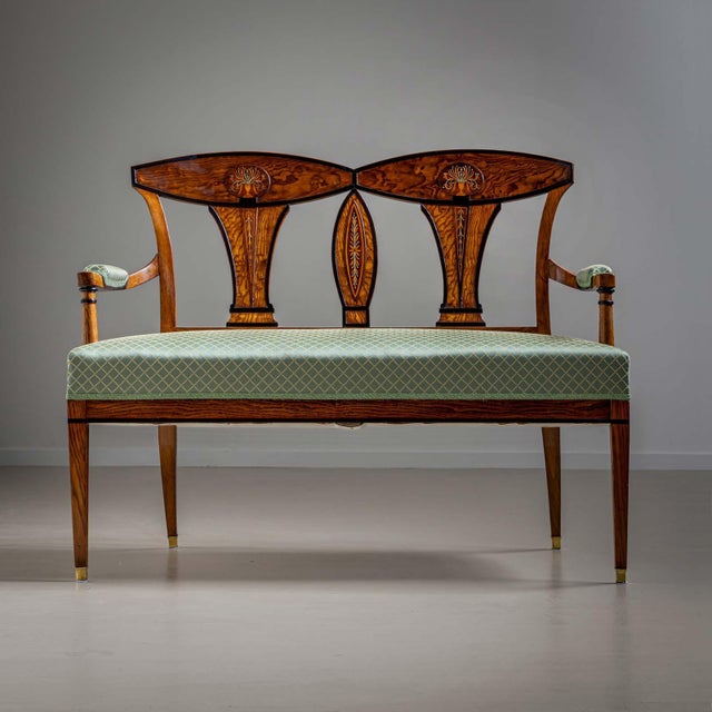 Wood 19th Century Empire Bench, Vienna For Sale - Image 7 of 9
