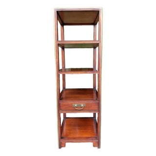 Mid 20th Century Baker Furniture Mahogany & Brass Étagère For Sale