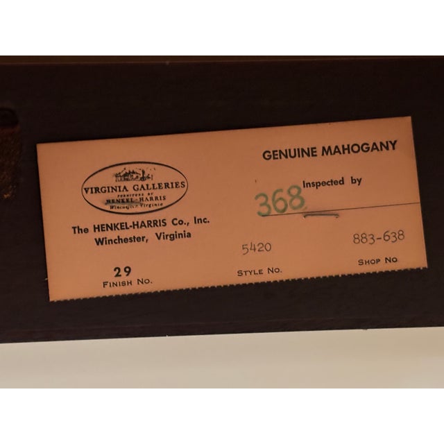 American Mid 20th Century Henkel-Harris Mahogany Nesting Tables With Inlay For Sale - Image 3 of 18