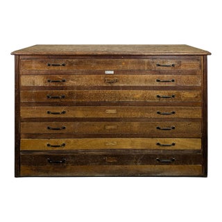Oak Plan Cabinet by L. Sautereau For Sale