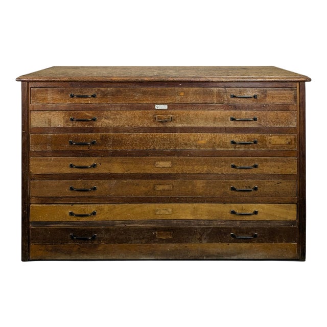 Oak Plan Cabinet by L. Sautereau For Sale