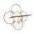 1950s Atomic Mid-Century Gold Wire Daisy Flower Wall Shelves, a Pair For Sale - Image 9 of 10
