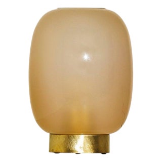 VF210 Table Lamp in Satin Brass and Blown Glass by Daluce For Sale