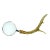 Mid 20th Century Magnifier Magnifying Glass Mounted on Natural Deer Antler Handle Japan For Sale