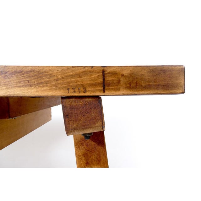 Brown Vintage Swiss Workbench in Beech, 1930s For Sale - Image 8 of 18