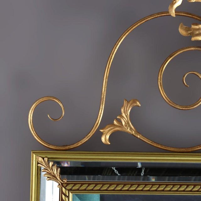 French Large Vintage French Louis XVI Gilt Wall Mirror, Circa 1940 For Sale - Image 3 of 13