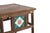 This Vintage Indian Teakwood and Tile Side Table is constructed from solid teakwood, featuring brass corner details and...