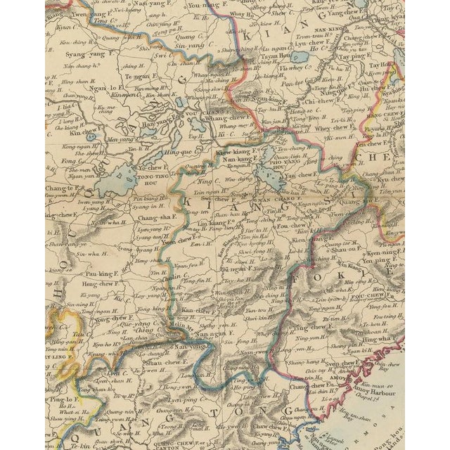 Antique Map of China with the Route of Lord Macartney and Lord Amherst, 1858 For Sale - Image 4 of 9