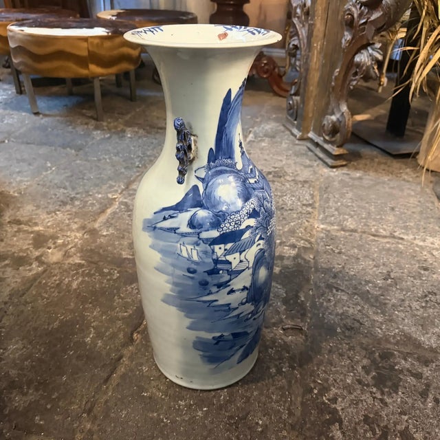 Asian Antique 1950s Traditional Qing Dynasty Style Chinese Porcelain Vase For Sale - Image 3 of 13