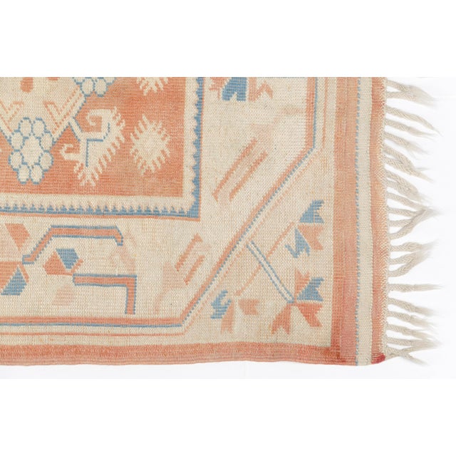 Oushak Anatolian Vintage Wool Carpet For Sale - Image 10 of 10
