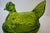 Mid-Century Modern Vintage Mid-Century Modern Olive Green Glass Hen on Nest - 2 Pieces For Sale - Image 3 of 7