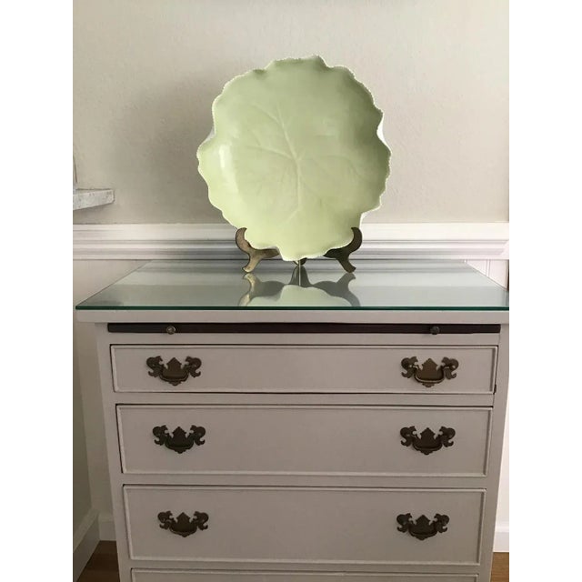 Large Fine Bone China Leaf Platter For Sale - Image 4 of 11