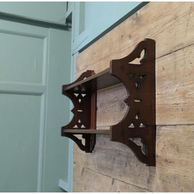 Late 19th Century Arts and Crafts Open Front Wall Hanging Bookshelf, 1880 For Sale - Image 5 of 8