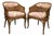 Vintage Hollywood Regency Faux Bamboo Cane Barrel Back Lounge Chairs (A) - Pair For Sale