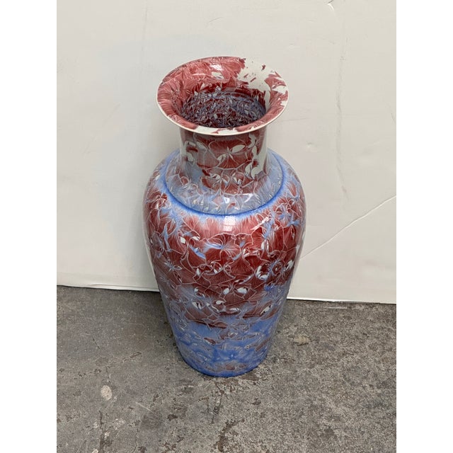 Honshin Fine Art Crystalline Glazing Porcelain Vase For Sale - Image 9 of 12