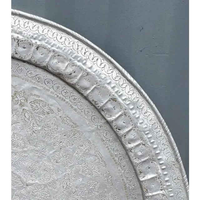 1980s 1980s Moroccan Silver Tray/Table Top For Sale - Image 5 of 7