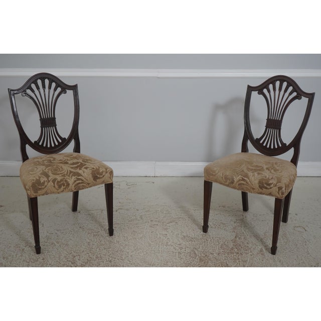Set of Six Stickley Shield Back Mahogany Dining Room Chairs For Sale - Image 13 of 18