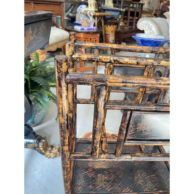 Antique British Colonial Magazine Rack, Bamboo & Lacquer, 1890s For Sale - Image 12 of 17