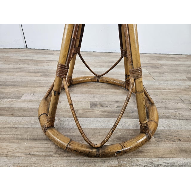 Vintage Wicker and Bamboo Coat Rack, 1970s For Sale - Image 13 of 18