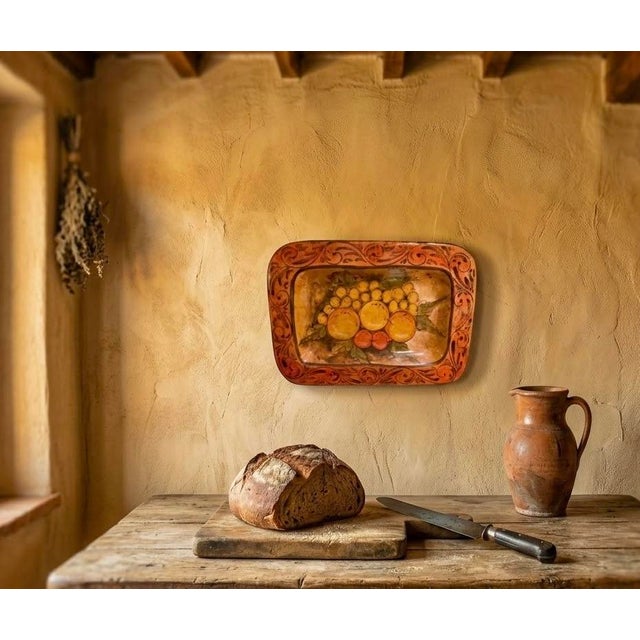 Bring classic Mediterranean warmth to your home with this stunning, large decorative ceramic tray handcrafted in Italy....