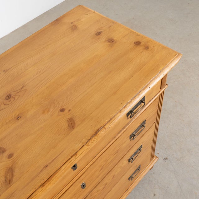 19th Century Danish Waxed Pine Chest of Four Drawers For Sale - Image 6 of 15
