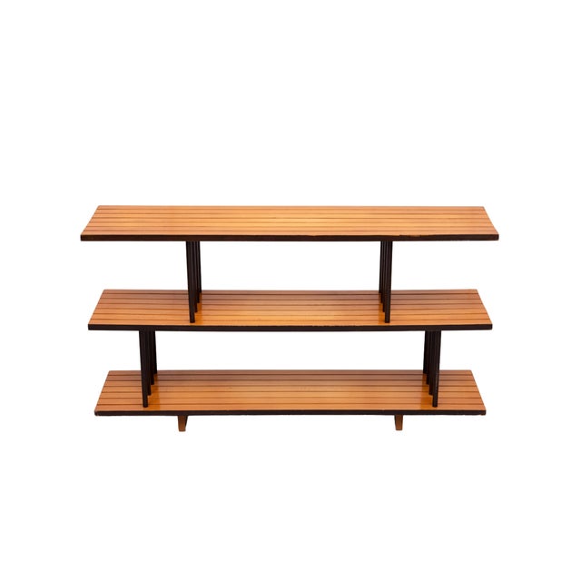 Very nice handmade Shelving Storage system . Three tier . The stick cabinet features a refined design, with the slats...