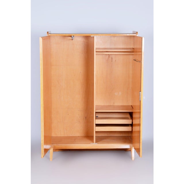Mid-Century Modern Wardrobe in Ash from Tatra Pravenec, Czech, 1950s For Sale - Image 14 of 17