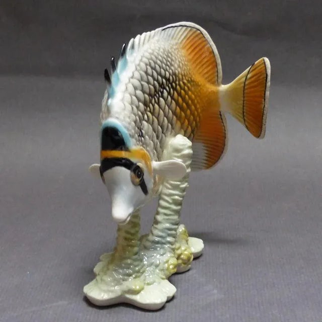 Fish Figurine from Göbel, 1960s, in Flawless conditions. Designed 1960 to 1969 This piece has an attribution mark, I am...