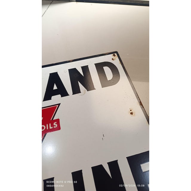 Not Yet Made - Made To Order Vintage Marland Gasoline Metal Sign Advertising 2026 Reproduction 1.3mm Heavy Steel For Sale - Image 5 of 18