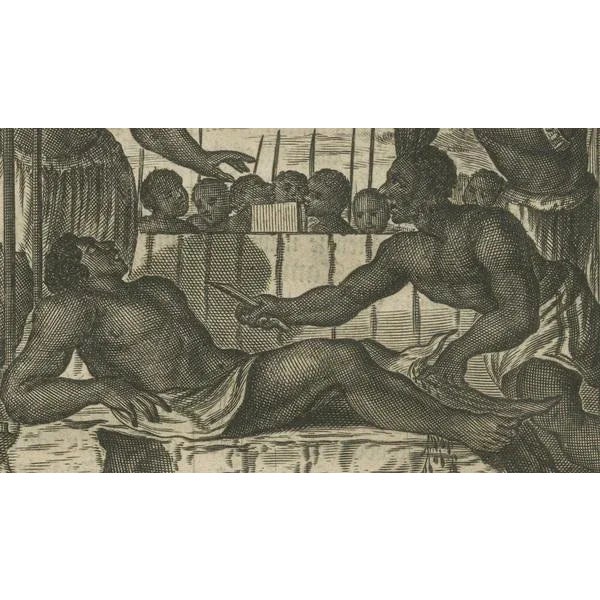 Montanus, Ceremonial Life in New Spain, 1673, Copper Engraving For Sale - Image 4 of 6