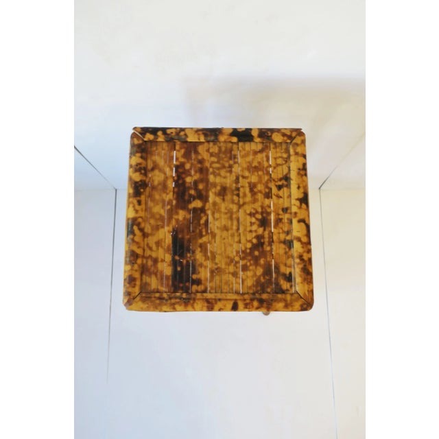 Wicker Bamboo Pedestal Column Stand For Sale In New York - Image 6 of 13